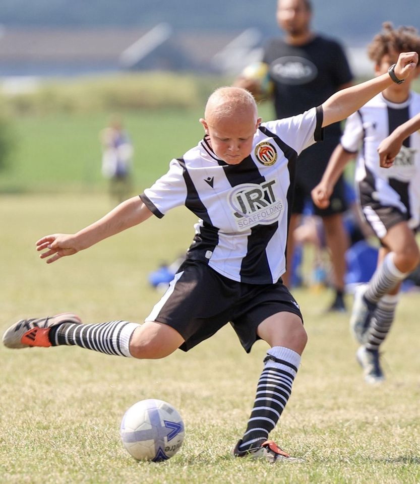 LEO OSBORNE, 10, IS AN AVID FOOTBALL PLAYER