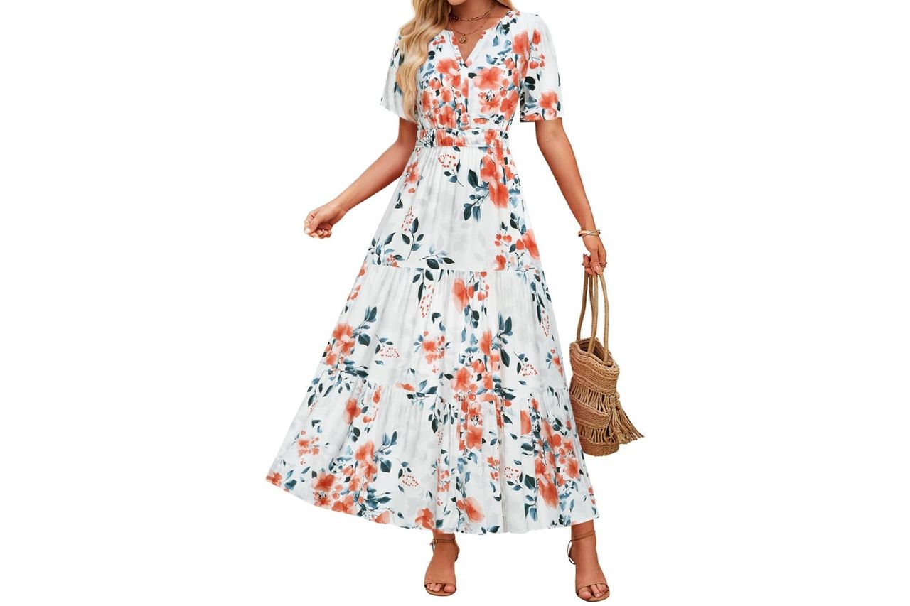 Zesica Womens 2026 Summer Spring Floral Boho Maxi Dresses