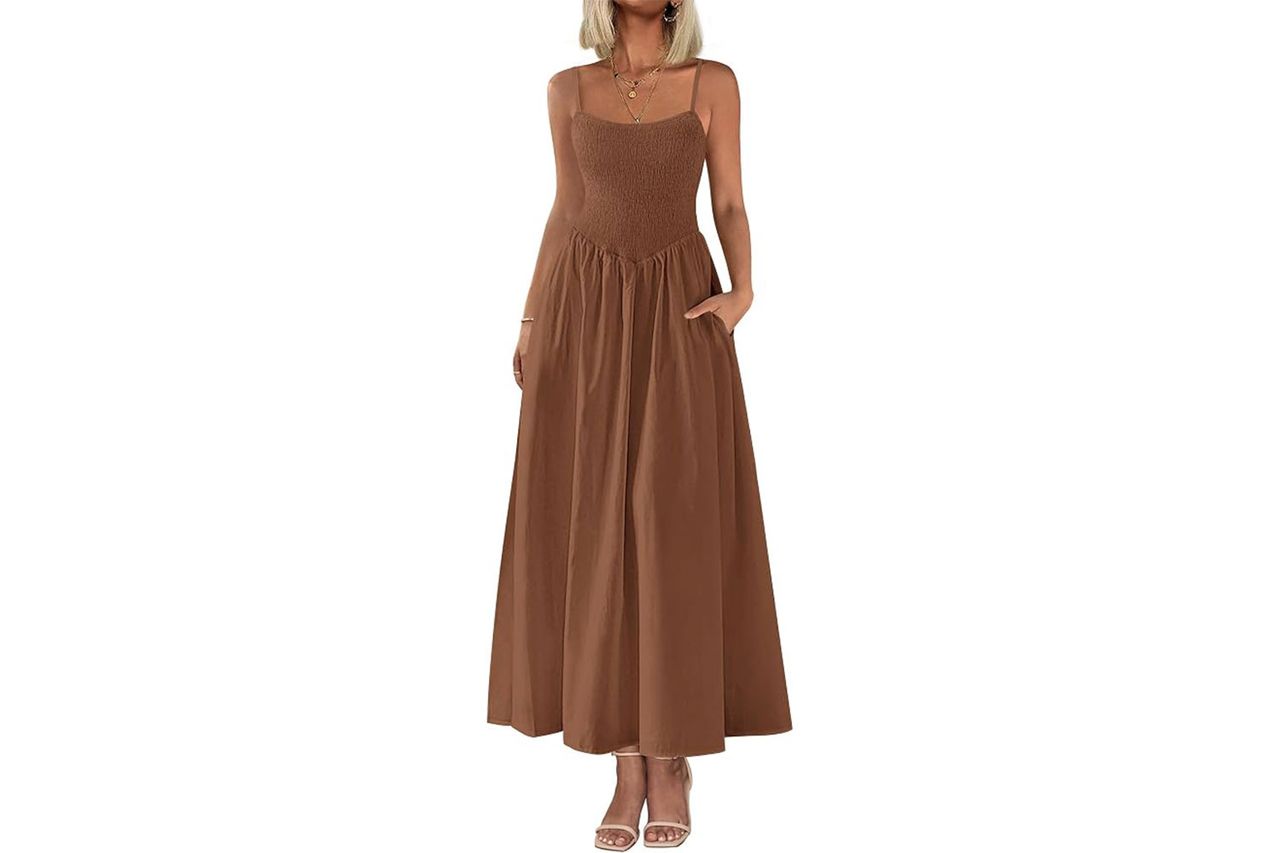 PRETTYGARDEN Smocked Maxi Dress