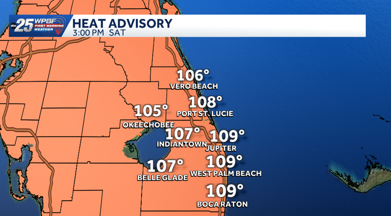 South Florida under heat advisory as temperatures feel like 110 degrees
