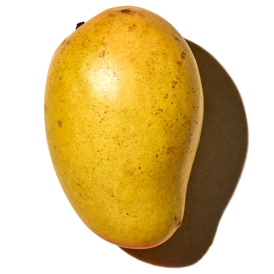 A mango on a white background