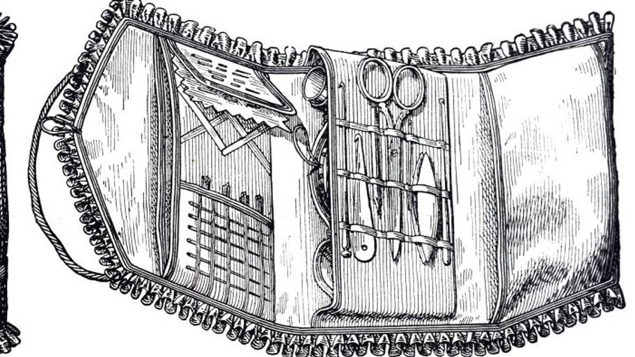A sewing kit.
