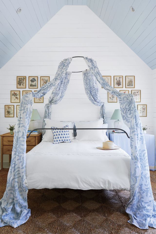 Julia Engel of Gal Meets Glam Charleston, SC Home Blue and White Bedroom