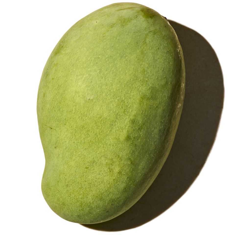 Single Madame Francis mango on white background