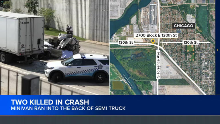 Officials ID 1 of 2 people killed in crash involving semi on far South Side