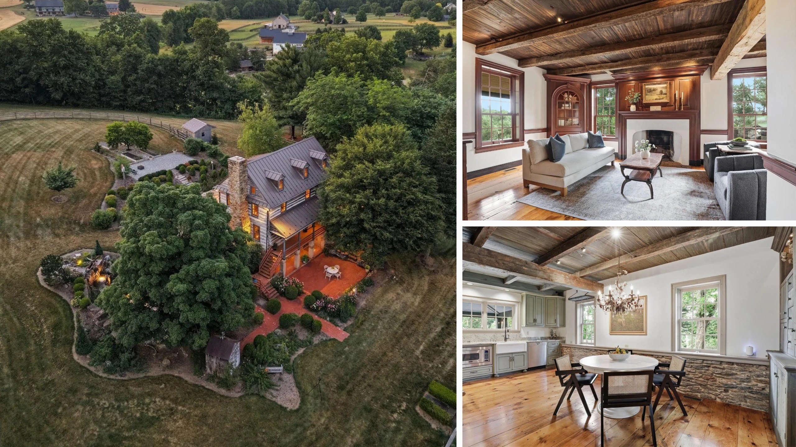 Rare 226-year-old log cabin that was trucked 60 miles across Pennsylvania and rebuilt piece by piece hits the market