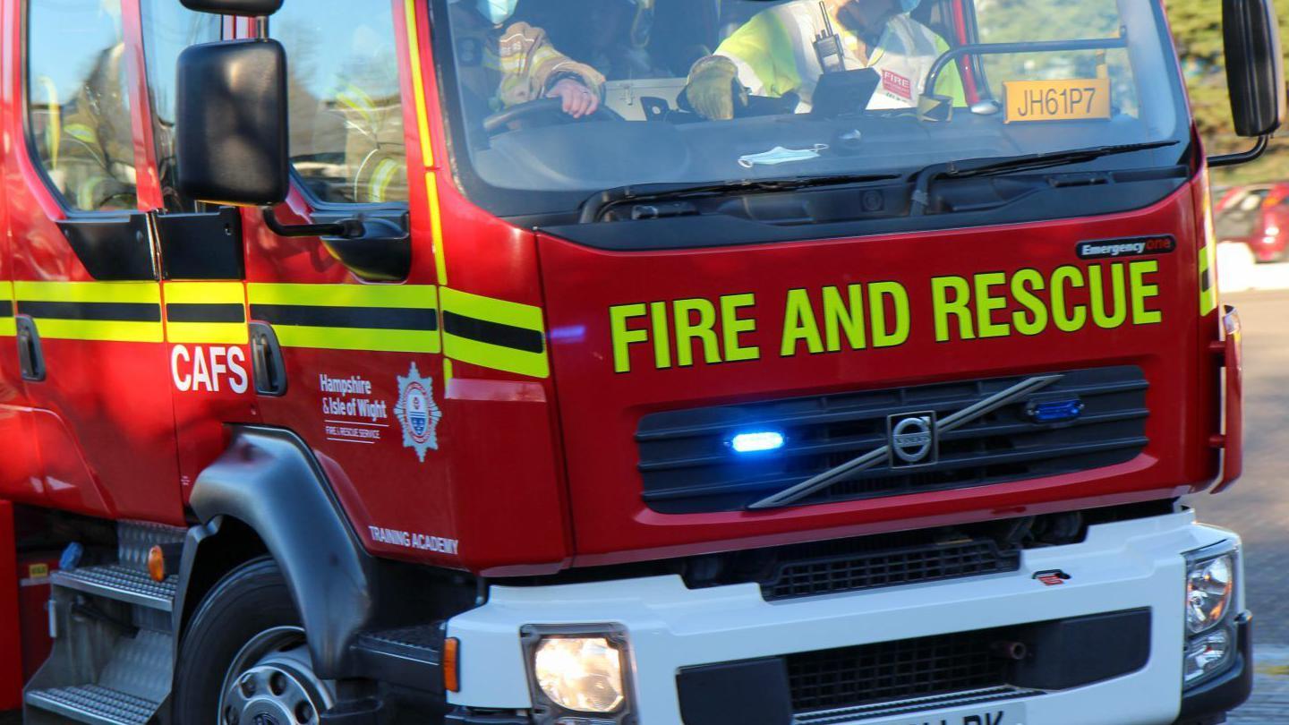 Crews tackle large fire on heathland