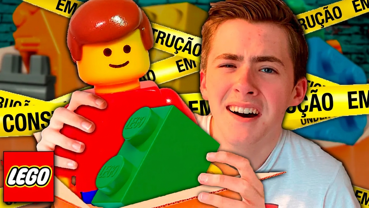 Eu construí um conjunto de Lego em tamanho real