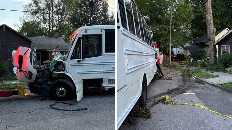 Police: Bus driver charged with DWI after he crashes into Raleigh home