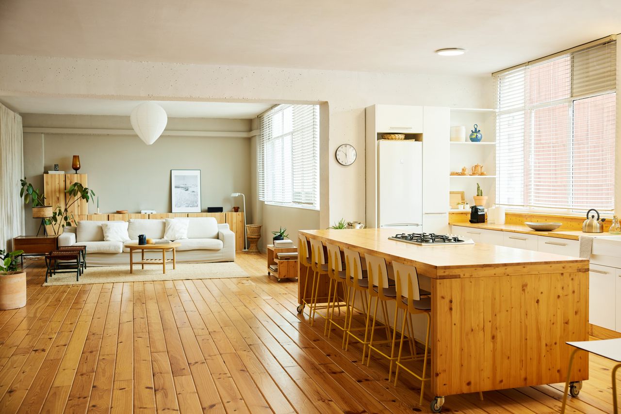 skinny wooden floor planks
