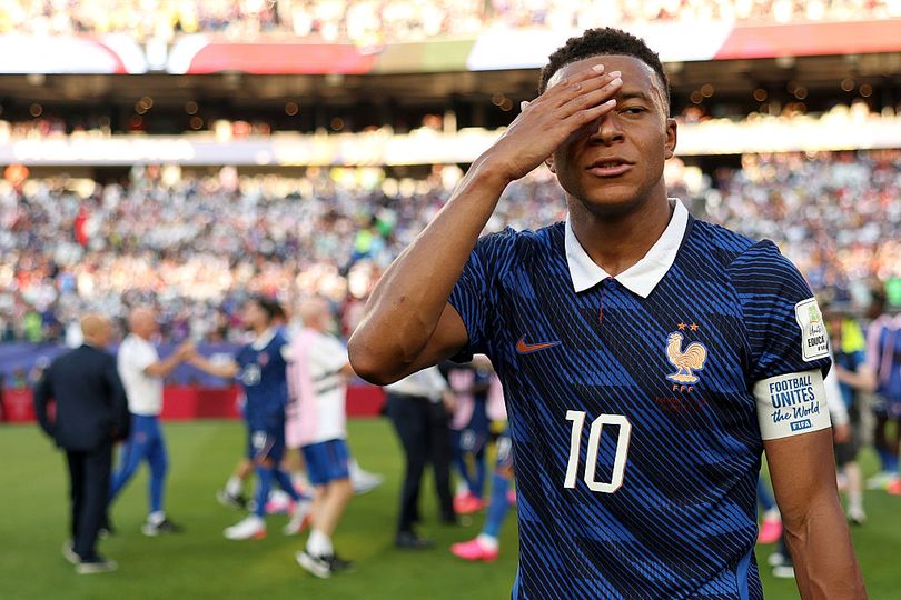 Kylian Mbappe battled the heat in Philadelphia last week