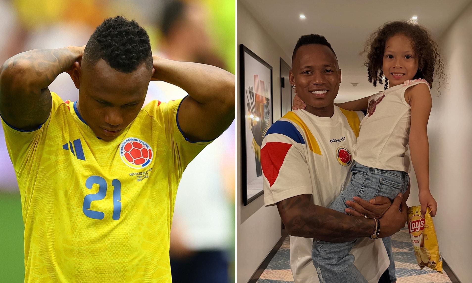 Colombia star goes into hiding after receiving death threats over costly World Cup miss