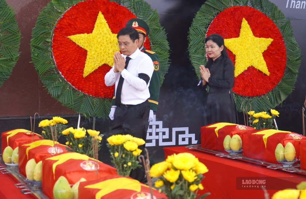 Thành phố Đồng Nai tổ chức lễ truy điệu, an táng 63 hài cốt liệt sĩ