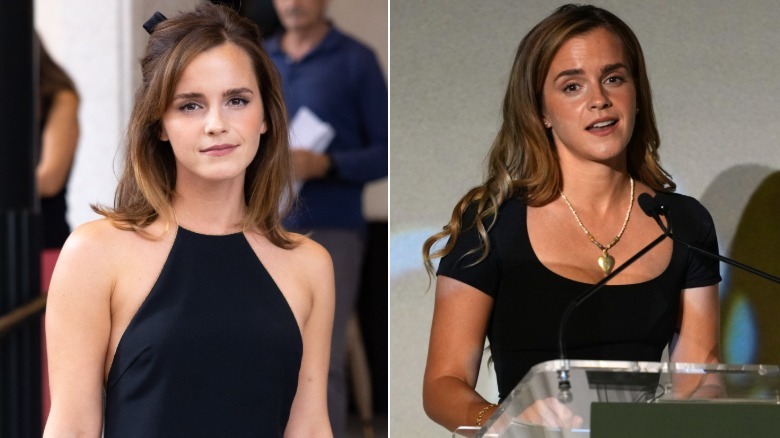 Emma Watson makes transitioning to long hair look so chic