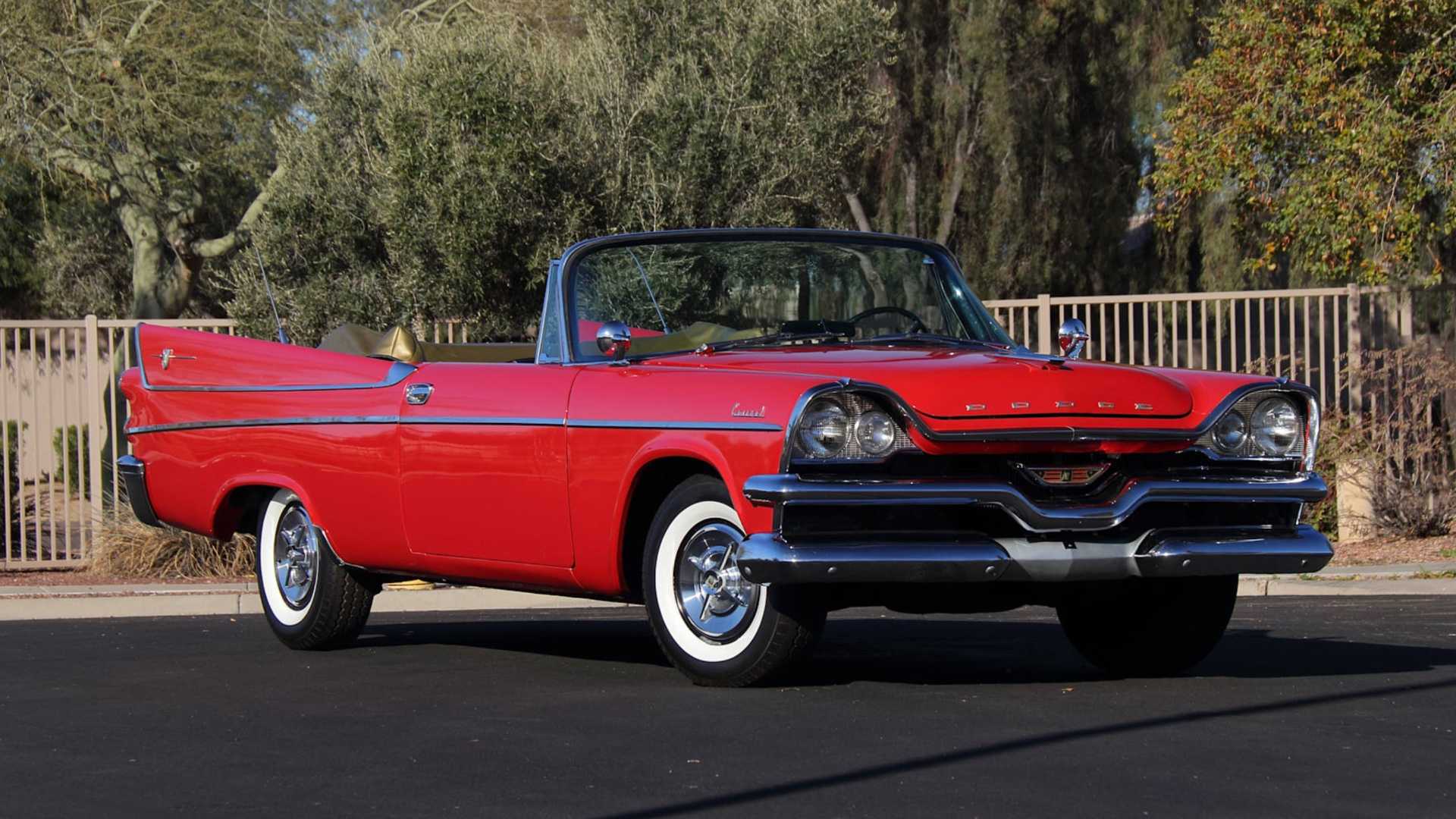 3/4 front view of 1957 Dodge Coronet Super D500 Convertible