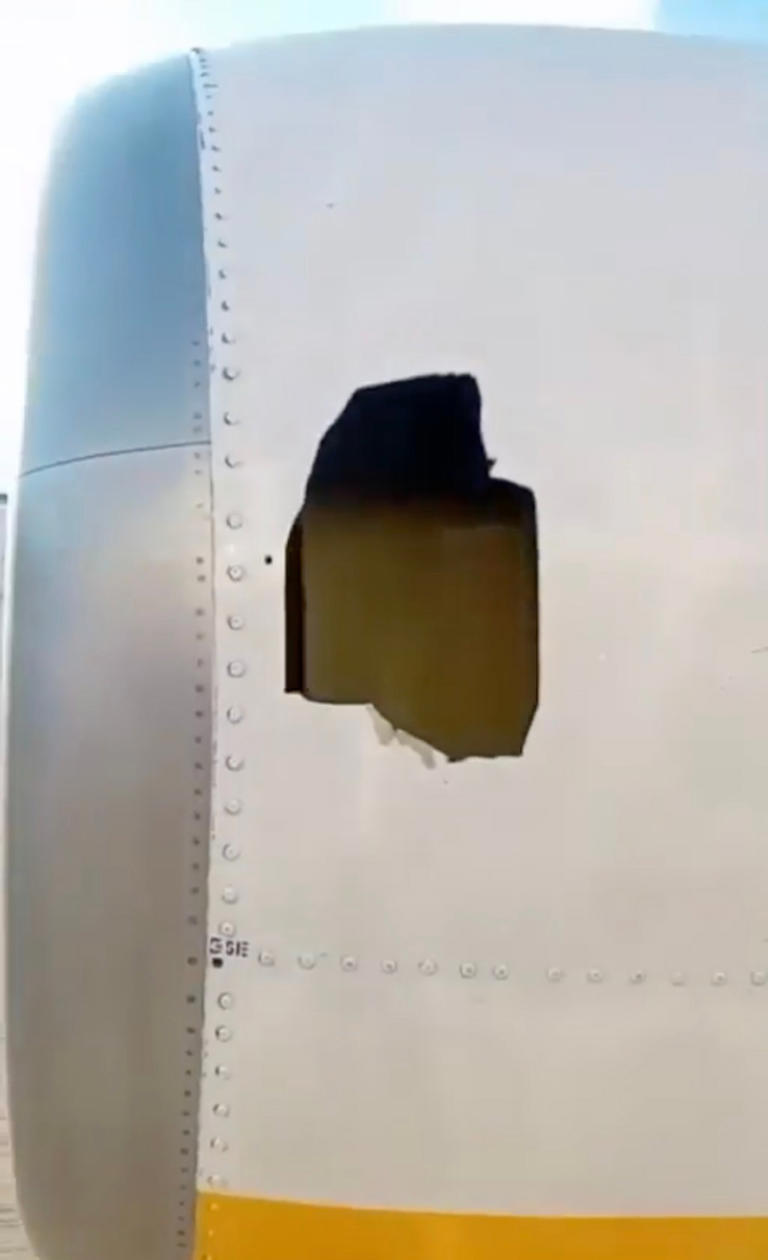 New footage shows damaged engine on horror Ryanair flight where ...