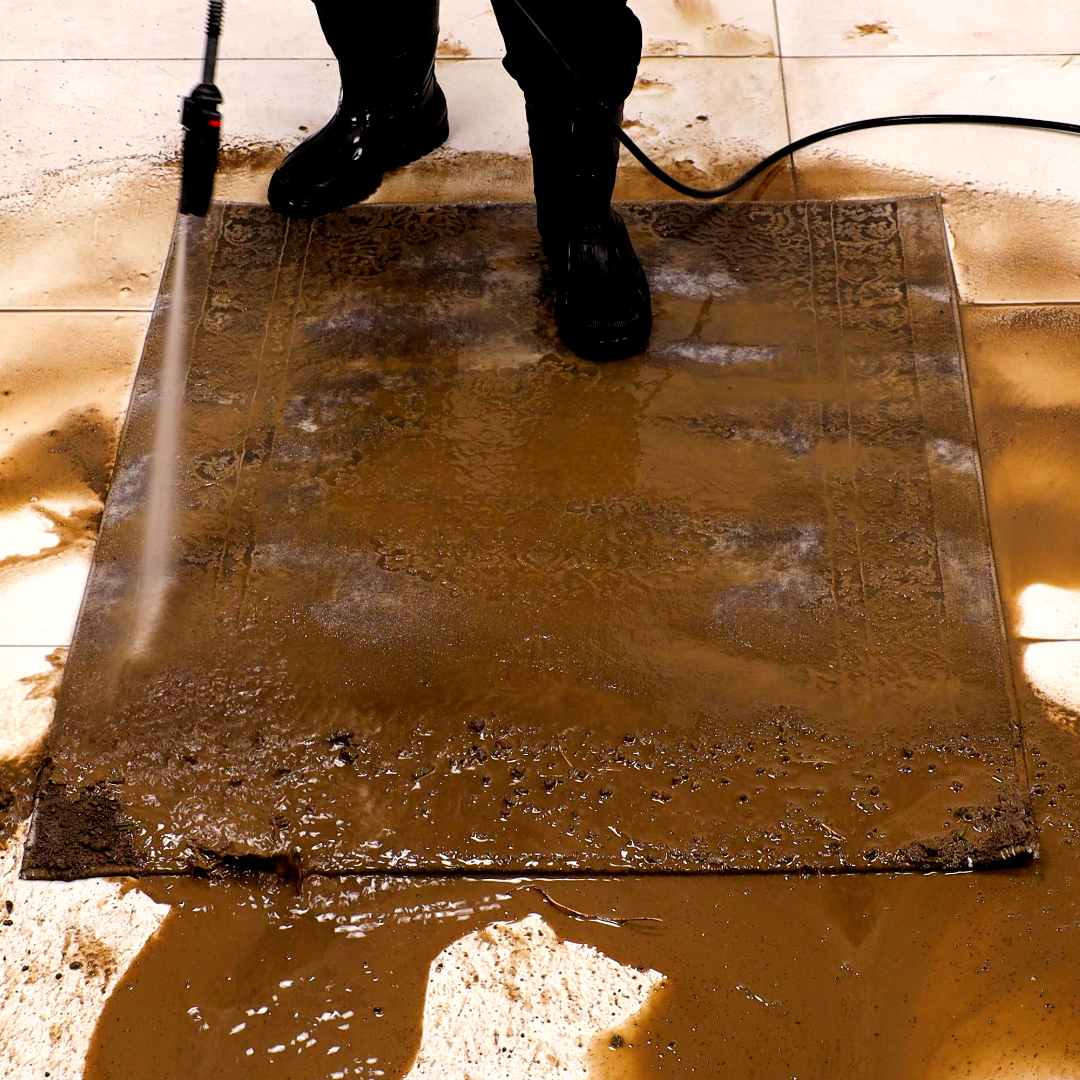 Super muddy rug cleaning ASMR!