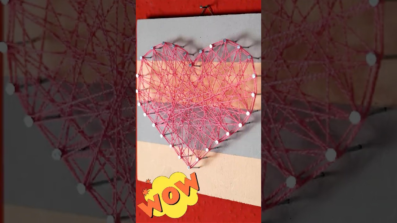 How to make heart string art #stringarttutorial #stringart
