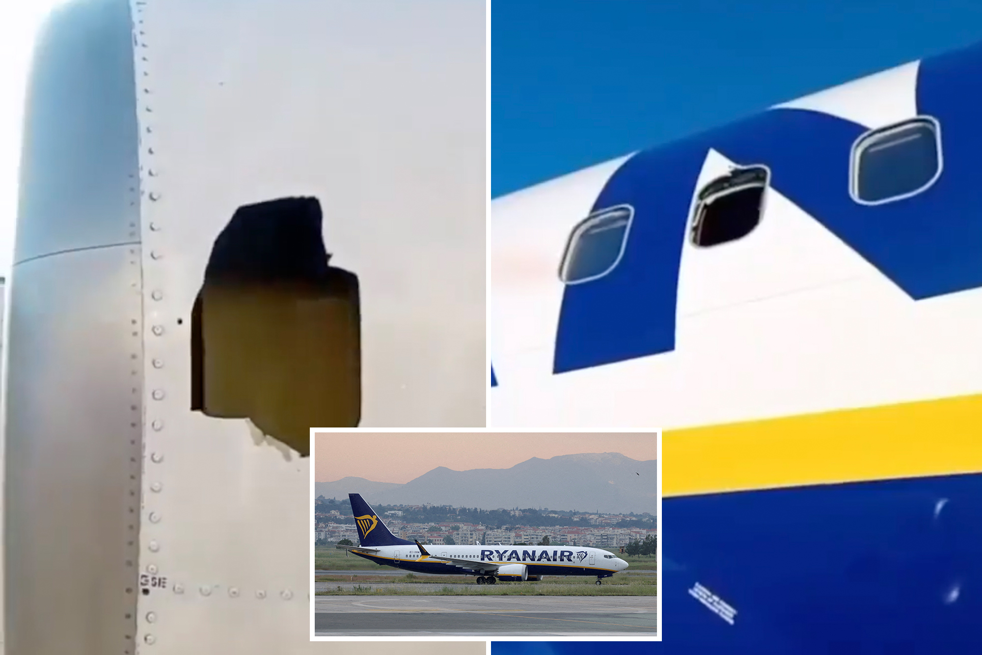 New footage shows damaged engine on horror Ryanair flight where ...
