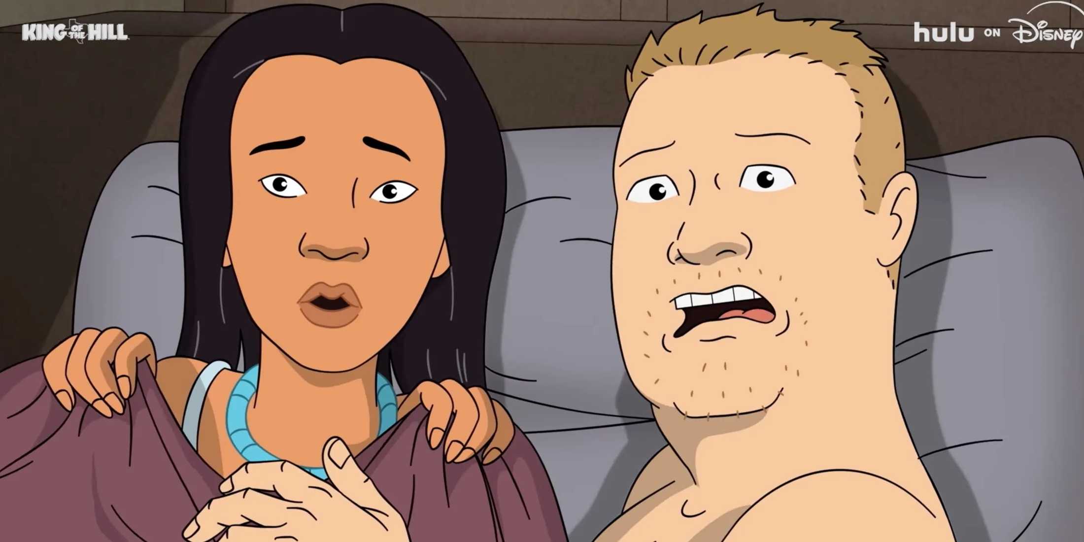 Bobby and Connie in bed in King of the Hill