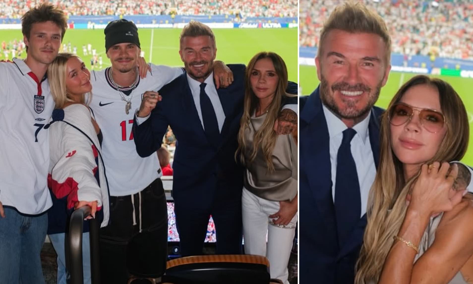 Brooklyn Beckham watches England's victorious World Cup clash remotely from NYC with wife Nicola