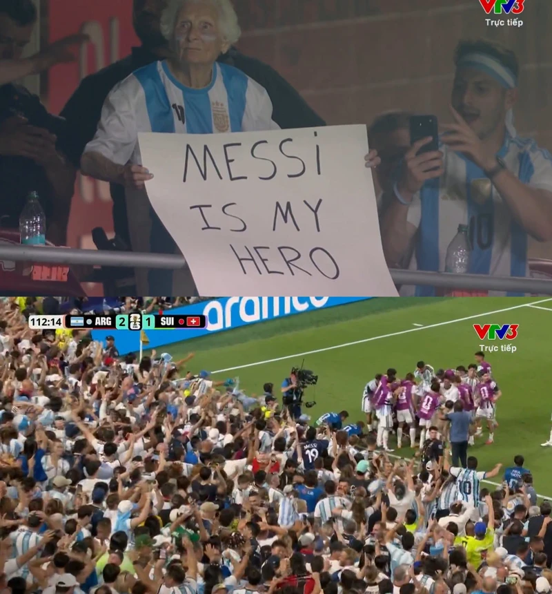 Cụ bà 100 tuổi theo chân Messi