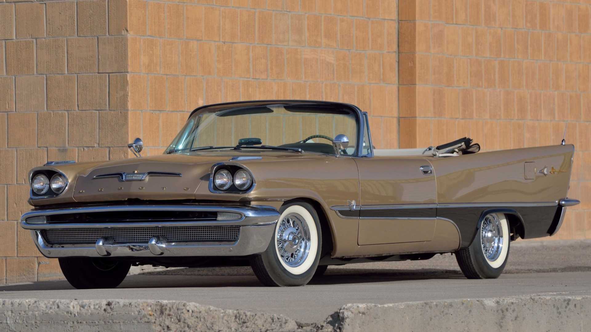 3/4 front view of 1957 DeSoto Adventurer Convertible