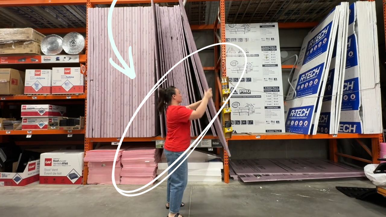 She buys a giant foam board at Home Depot for a genius bedroom idea!