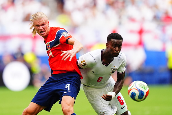 Haaland has five Man City teammates in the England squad, including Marc Guehi (Photo: Getty)