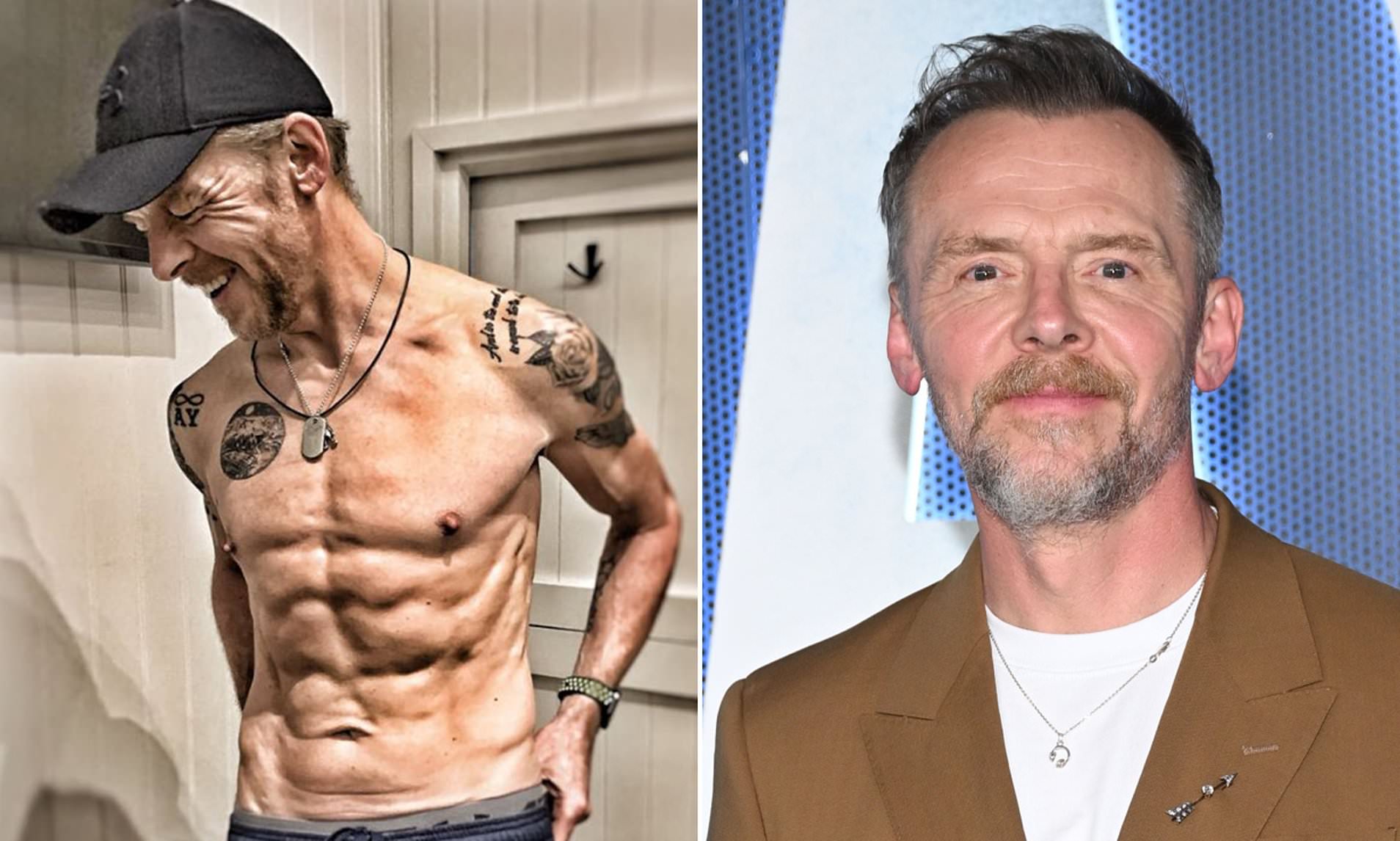 Simon Pegg, 56, reveals his ripped physique is down to tackling alcoholism battle