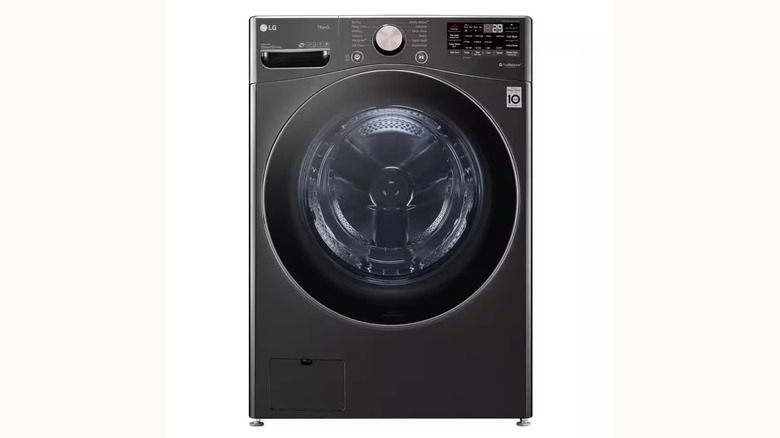 LG load washer against a white background.