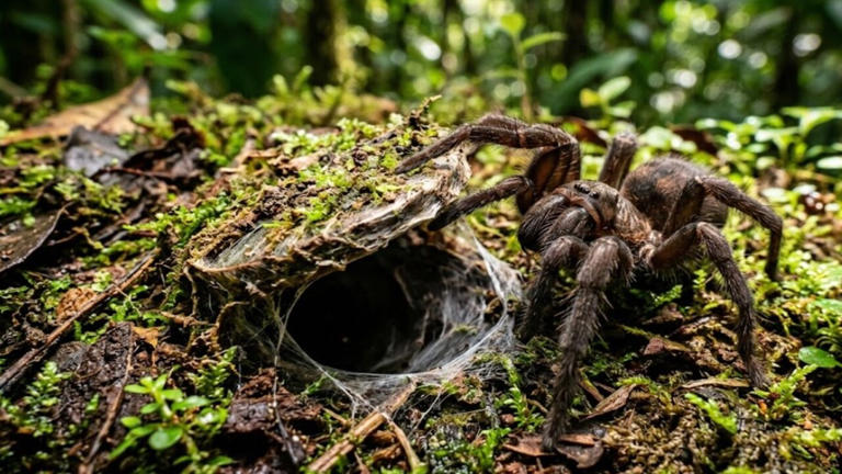 A aranha-de-alçapão é o nome de um dos predadores mais curiosos da natureza