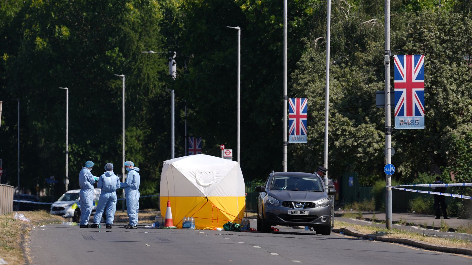 Woman killed and man injured in double stabbing - as suspect hurt ...