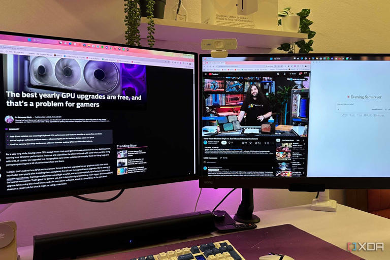 I love my dual-monitor setup, but these surprises caught me completely ...