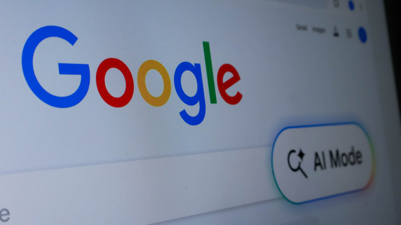Google search on a PC screen