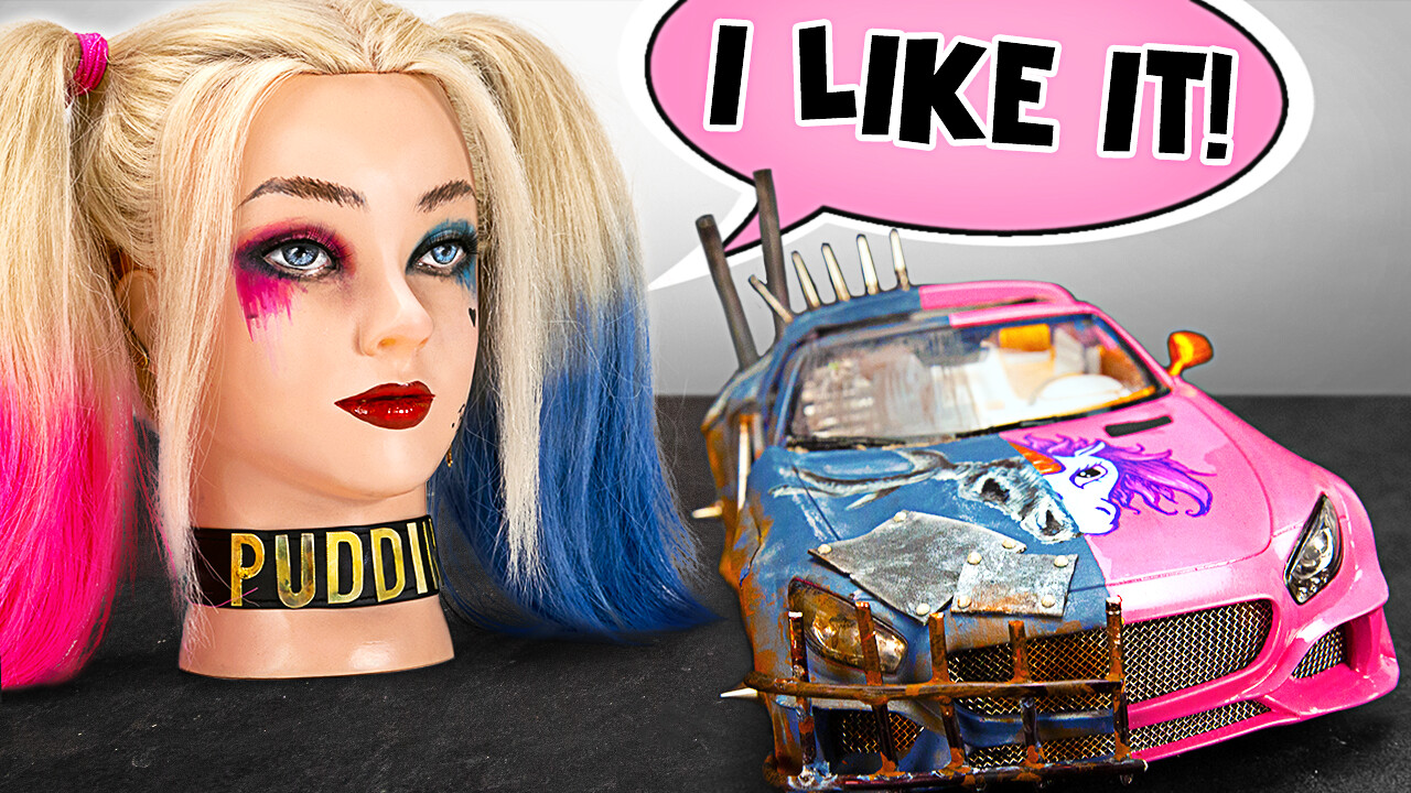 Fashion fusion: Barbie & Harley Quinn's glamorous makeover adventure!