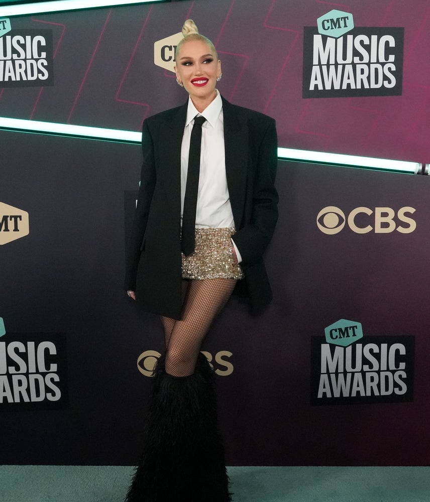 Gwen Stefani arrives for the CMT Awards at the Moody Center on Sunday, April 2, 2023, in Austin, Texas.