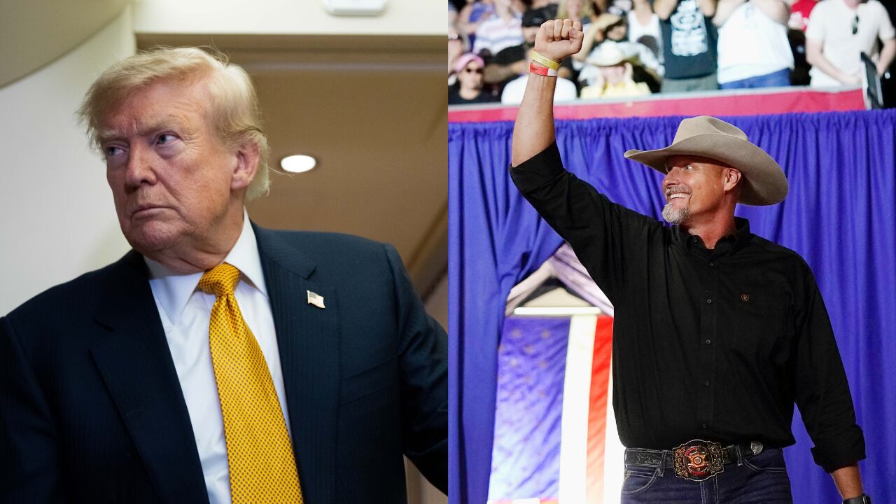 President Trump reaffirms support for 'MAGA warrior' Mark Lamb