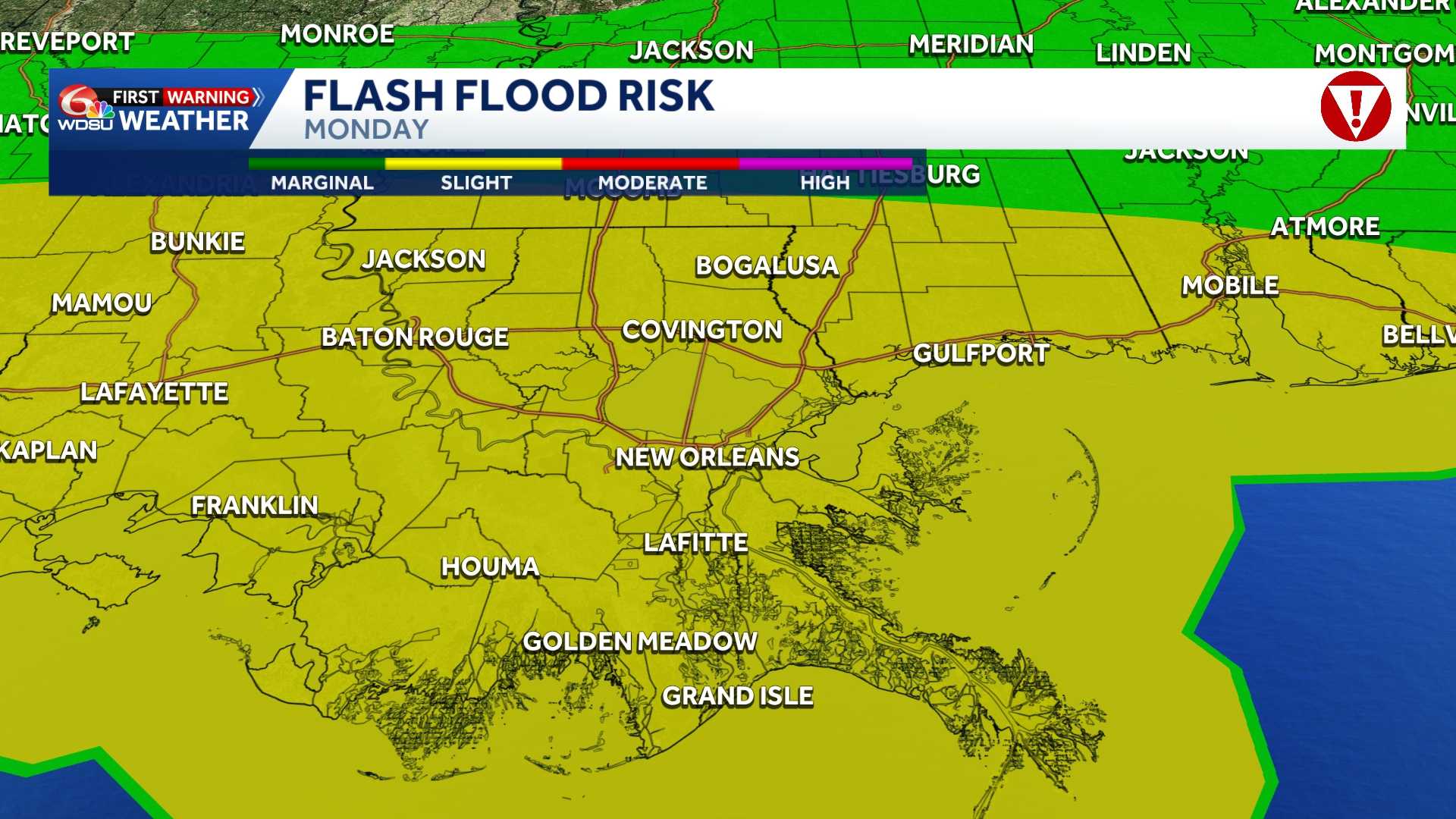 Impact and alert days: Flood risk increases across Louisiana this weekend
