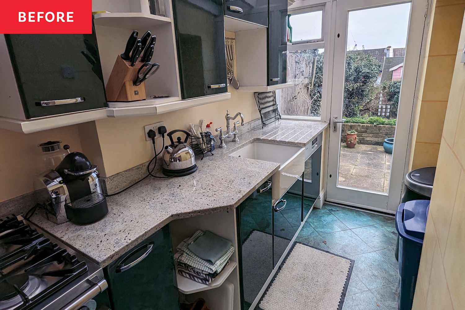 A couple gave their galley kitchen a budget-friendly redo with a dining nook