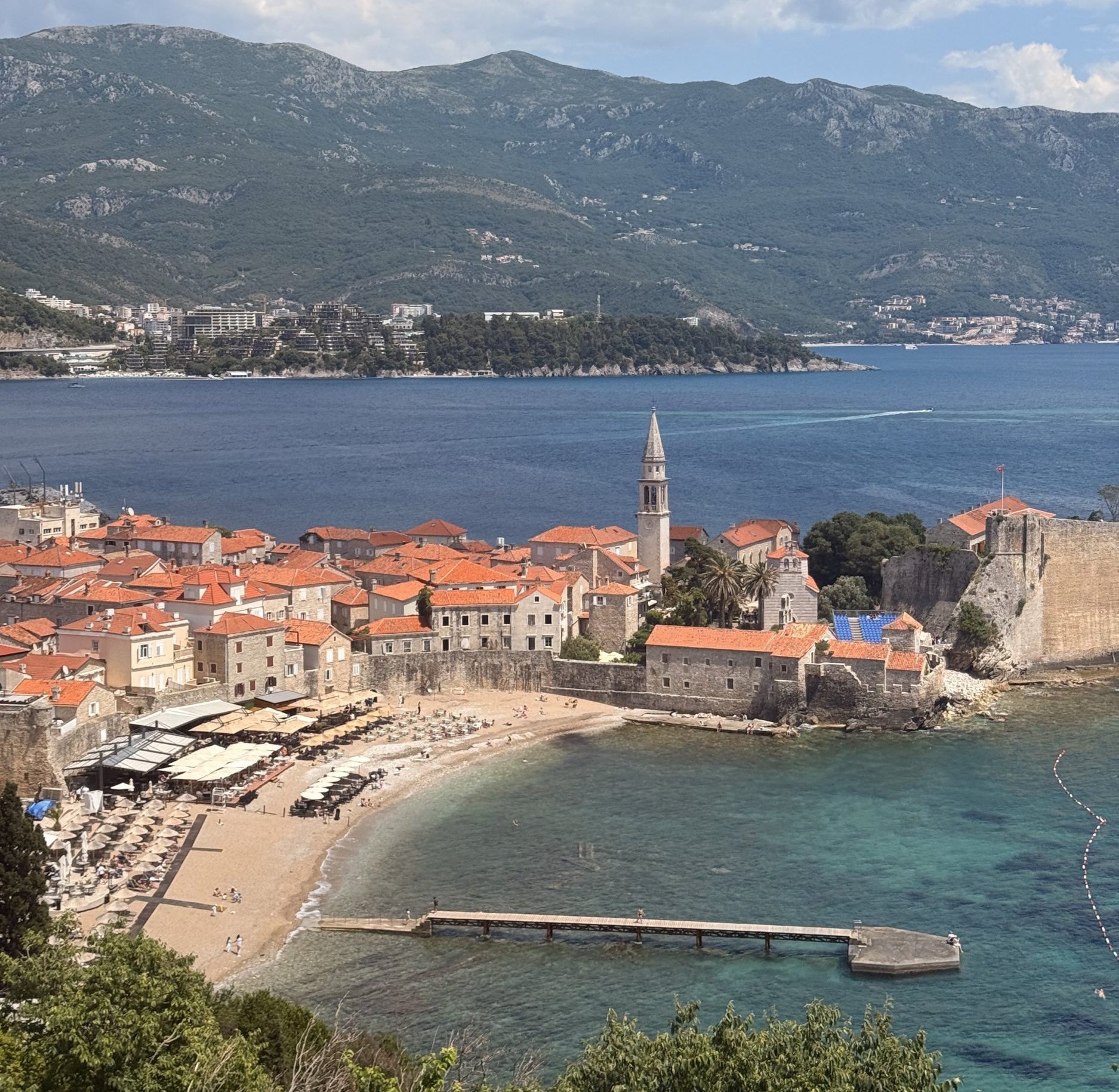Budva old town from above