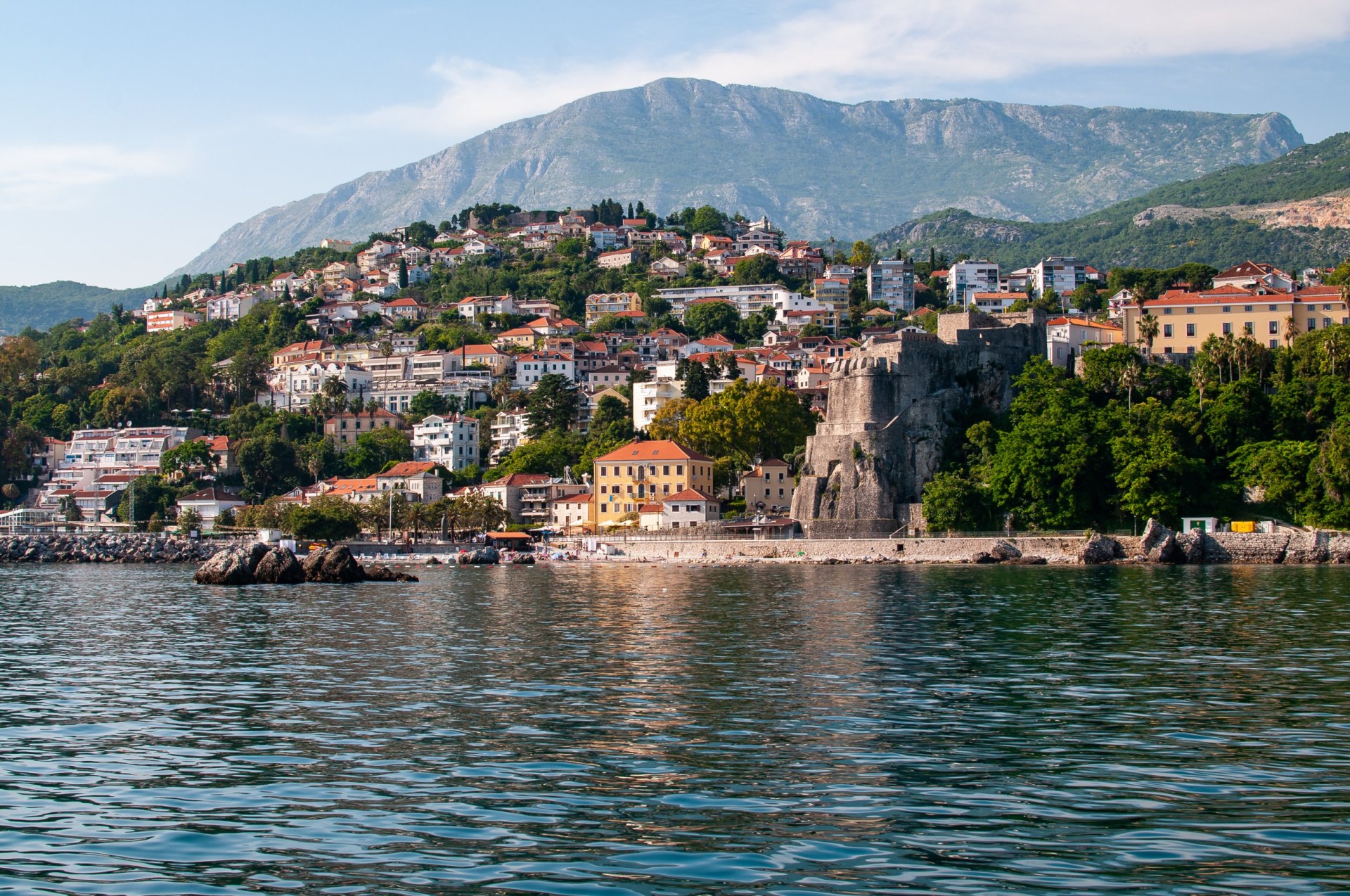 Panoramic view of the city of Herceg Novi, Montenegro