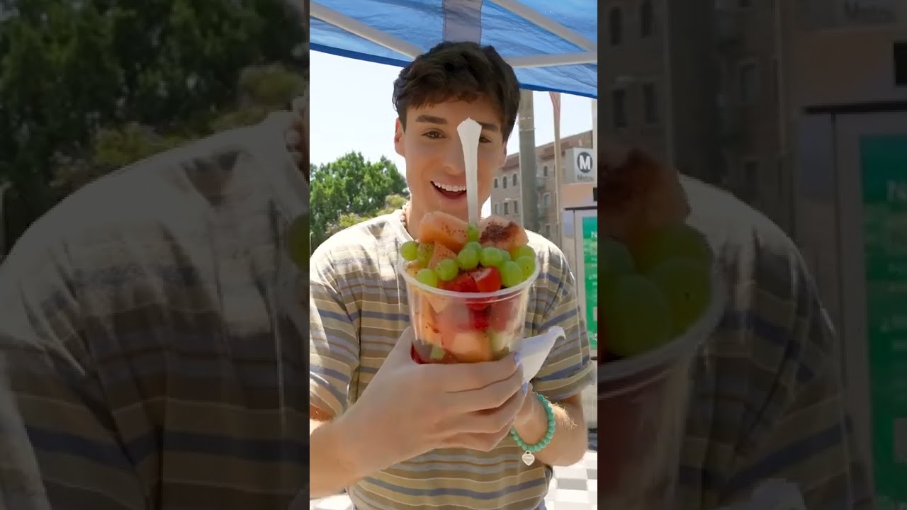A confused European explores a massive American fruit stand for the ...