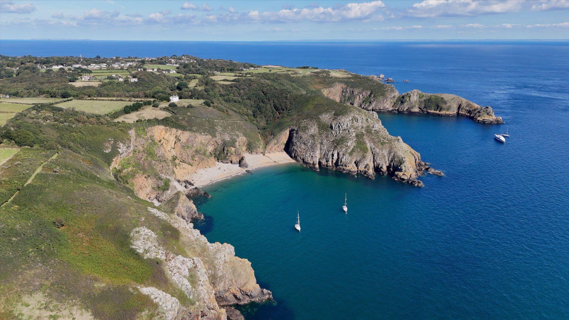 Guernsey Coastguard said the teenagers were blown out to sea from Dixcart Bay in Sark