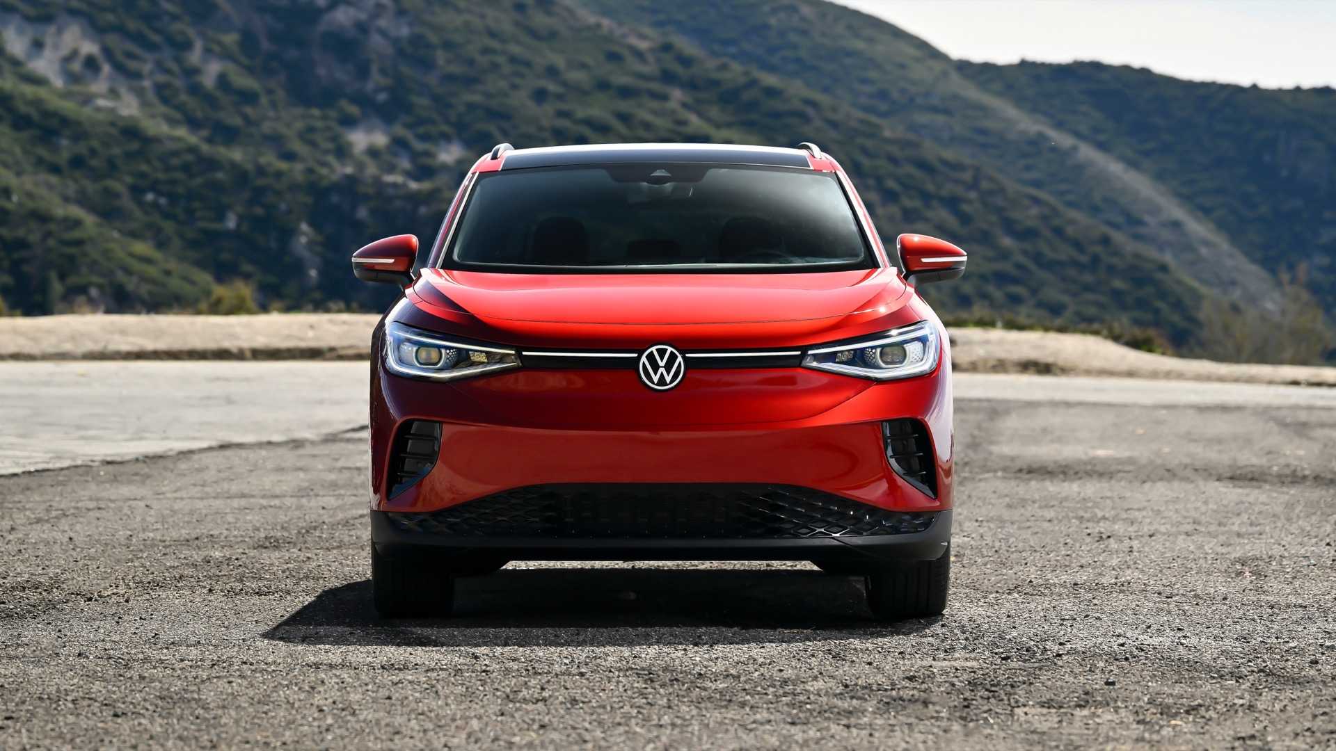 2024 Volkswagen ID.4 in red, front static photo
