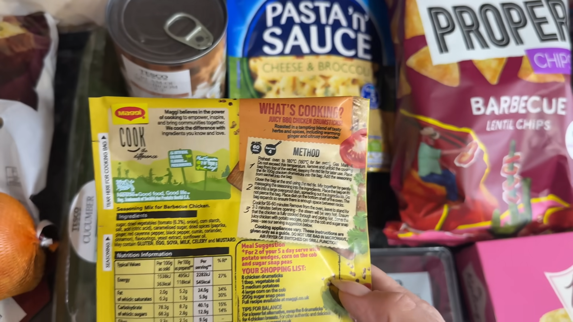 Complete weekly family grocery haul on a strict budget
