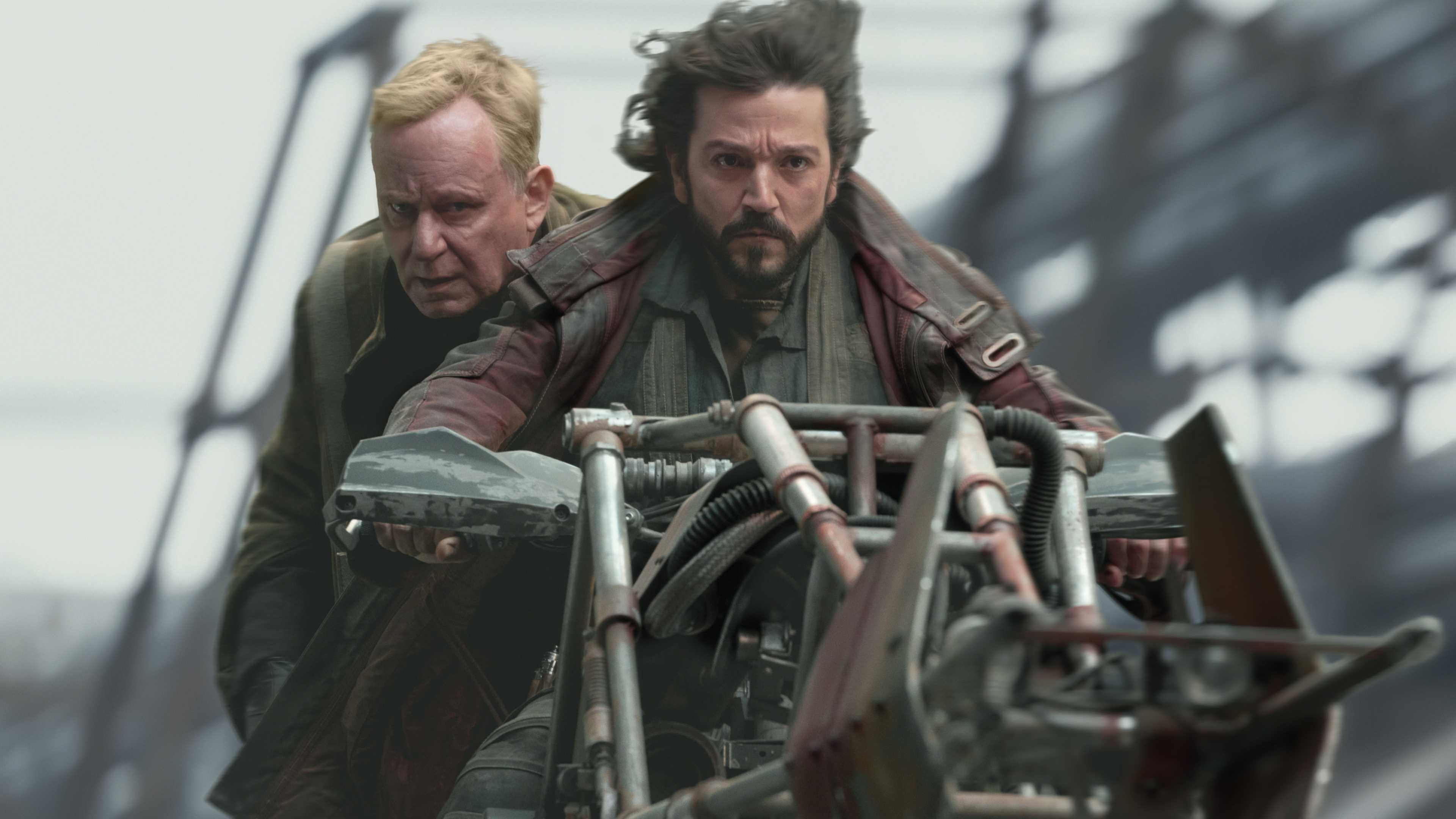 Diego Luna and Stellan Skarsgard in Andor