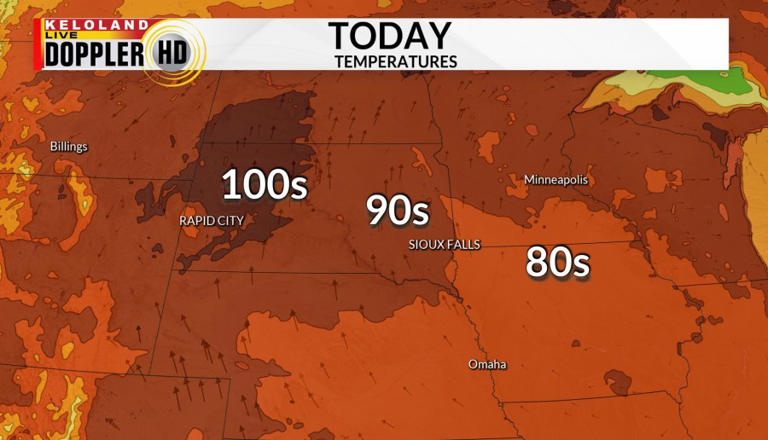  Foto zu Hot weather likely the entire week across KELOLAND 