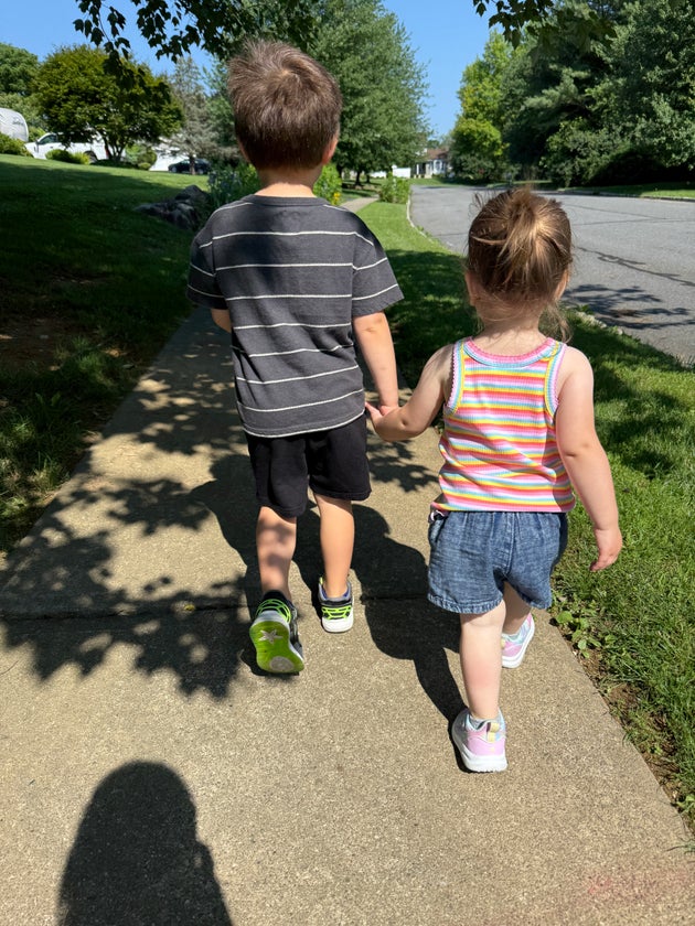 The author's two small children