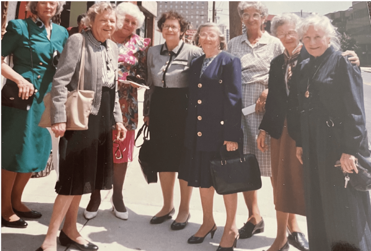 Eileen Lavine with the women who founded Information Services. (Courtesy Eileen Lavine)